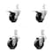 Service Caster 3.5 Inch Phenolic Swivel 7/8 Inch Square Stem Caster Total Lock Brakes SCC, 2PK SCC-SQTTL20S3514-PHS-78-2-S-2 - alternate 1